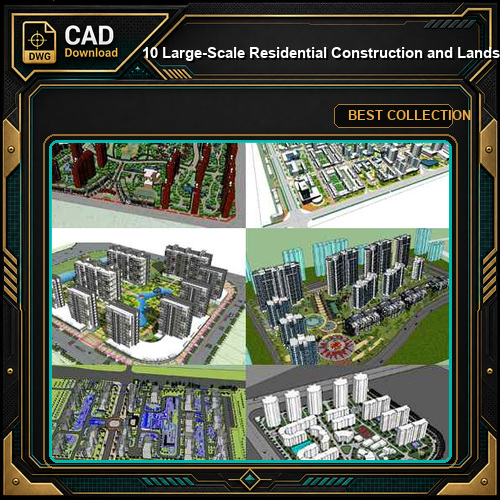 【10 Large-Scale Residential Construction and Landscape Sketchup Models】 (Recommanded!!)