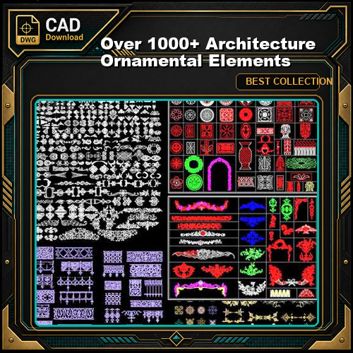 【Over 1000+ Architecture Ornamental Elements】(Best Collections!!)