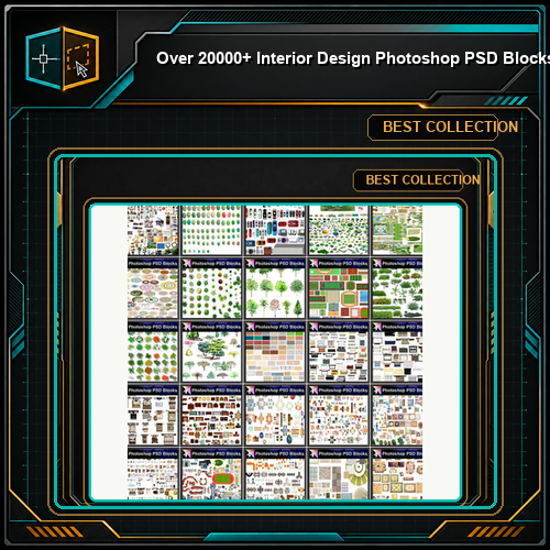 ★Over 20000+ Interior Design Photoshop PSD Blocks Bundle (Total 2.2GB PSD Files -Best Recommanded!!💎💎)