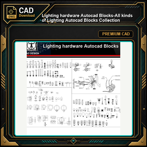 ★【Lighting hardware Autocad Blocks】-All kinds of Lighting Autocad Blocks Collection