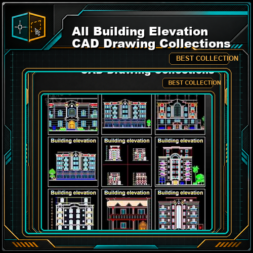 【All Building Elevation CAD Drawing Collections】(Best Collections!!)