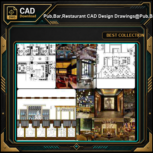 ★【Pub,Bar,Restaurant CAD Design Drawings】@Pub,Bar,Restaurant,Store design-Autocad Blocks,Drawings,CAD Details,Elevation
