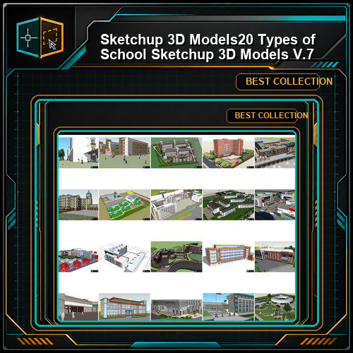 ★【Sketchup 3D Models】20 Types of School Sketchup 3D Models V.7