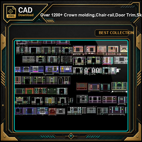 Over 1200+ Crown molding,Chair-rail,Door Trim,Skirting Board,Corner Post,Plain Molding