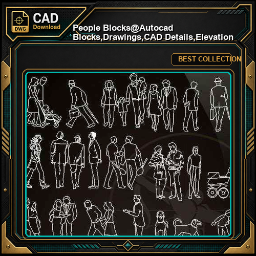 ★【 People Blocks】@Autocad Blocks,Drawings,CAD Details,Elevation
