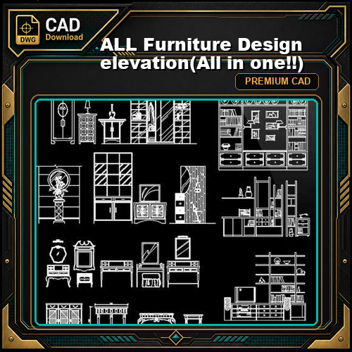 ALL Furniture Design elevation(All in one!!)