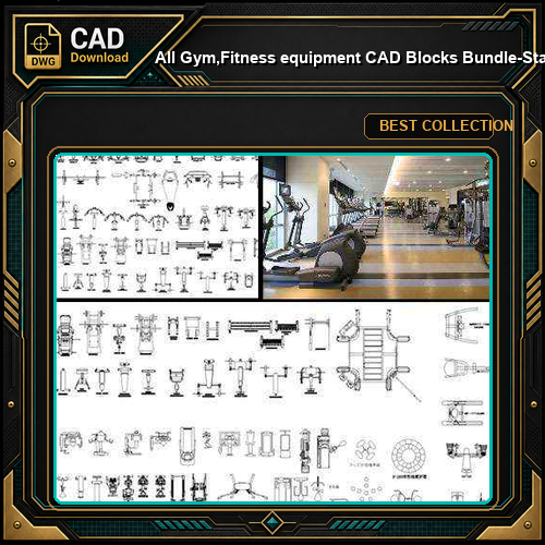 ★【All Gym,Fitness equipment CAD Blocks Bundle-Stadium,Gymnasium, playground, sports hall】@Gem CAD Blocks,Autocad Blocks,Drawings,CAD Details