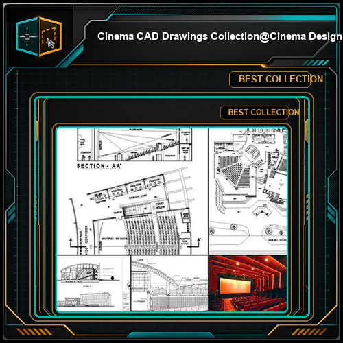 ★【Cinema CAD Drawings Collection】@Cinema Design,Autocad Blocks,Cinema Details,Cinema Section,Cinema elevation design drawings