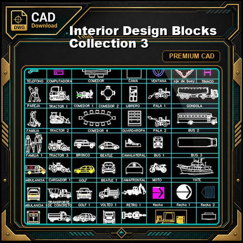 Interior Design Blocks Collection 3