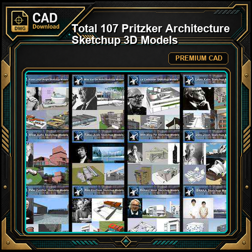 💎★Total 107 Pritzker Architecture Sketchup 3D Models★ (💎Best Recommanded!!)