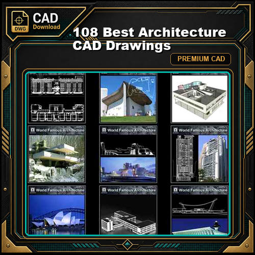 💎【108 Best Architecture CAD Drawings】(Best Collections!!)💎