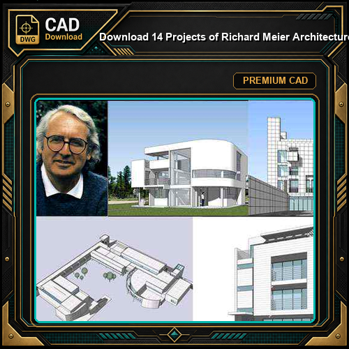 💎Download 14 Projects of Richard Meier Architecture Sketchup 3D Models(*.skp file format)