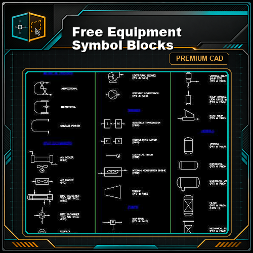Free Equipment Symbol Blocks