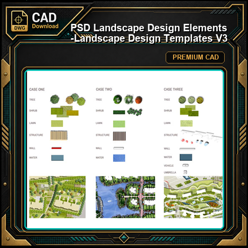 ★【 PSD Landscape Design Elements -Landscape Design Templates V3】