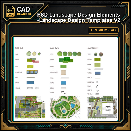 ★【 PSD Landscape Design Elements -Landscape Design Templates V2】
