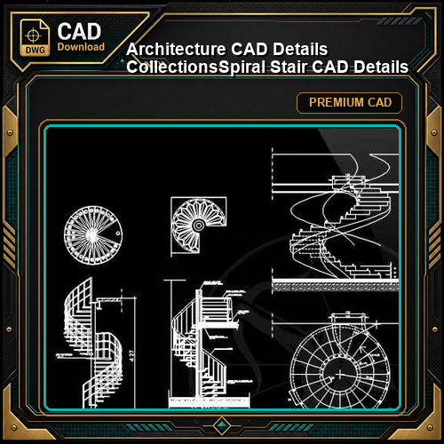【Architecture CAD Details Collections】Spiral Stair CAD Details