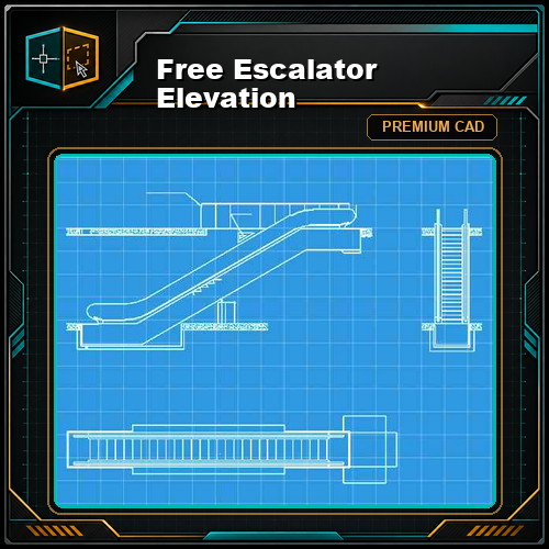 Free Escalator Elevation