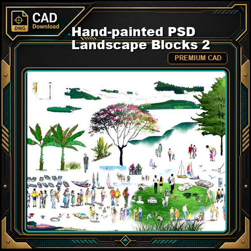 Hand-painted PSD Landscape Blocks 2