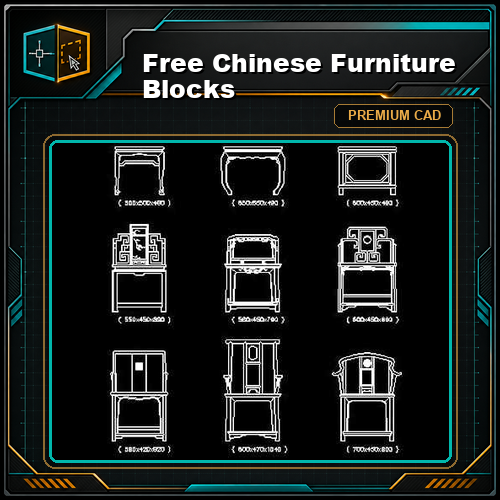 Free Chinese Furniture Blocks