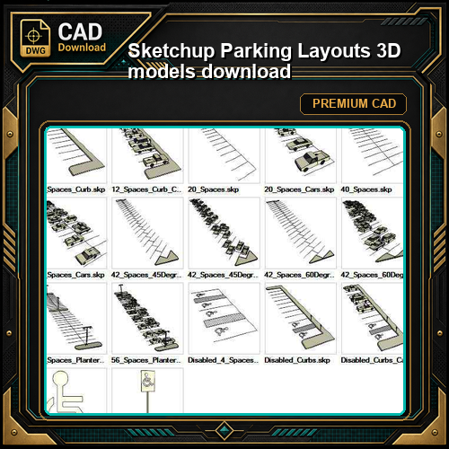 Sketchup Parking Layouts 3D models download