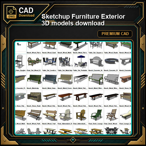 Sketchup Furniture Exterior 3D models download
