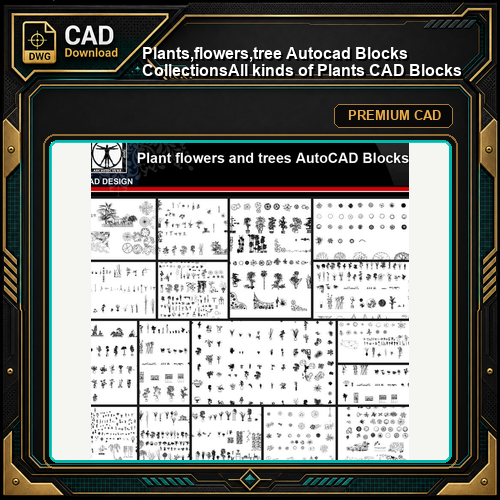 ★【Plants,flowers,tree Autocad Blocks Collections】All kinds of Plants CAD Blocks