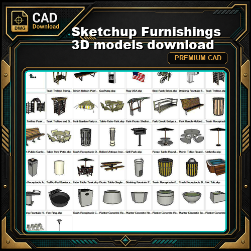 Sketchup Furnishings 3D models download