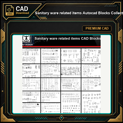 ★【Sanitary ware related items Autocad Blocks Collections】All kinds of Sanitary ware CAD Blocks