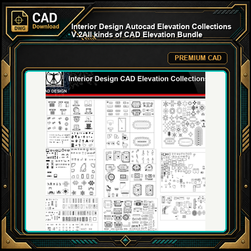 ★【Interior Design Autocad Elevation Collections V.2】All kinds of CAD Elevation Bundle