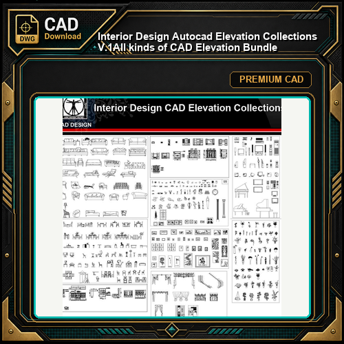 ★【Interior Design Autocad Elevation Collections V.1】All kinds of CAD Elevation Bundle