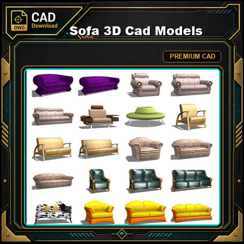 Sofa 3D Cad Models