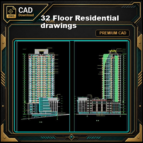 32 Floor Residential drawings
