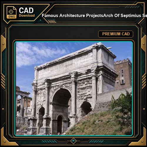 💎【Famous Architecture Projects】Arch Of Septimius SeverusArch Of Septimius Severus Sketchup 3D model