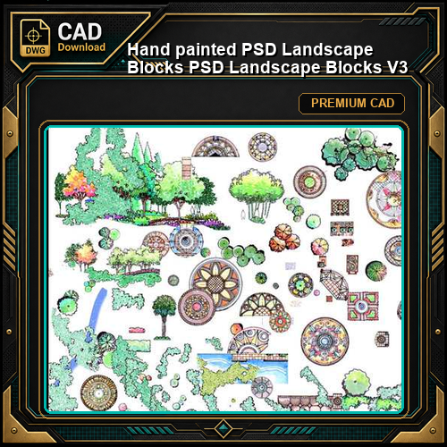 ★【 Hand painted PSD Landscape Blocks 】PSD Landscape Blocks V3