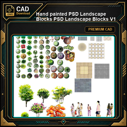 ★【 Hand painted PSD Landscape Blocks 】PSD Landscape Blocks V1
