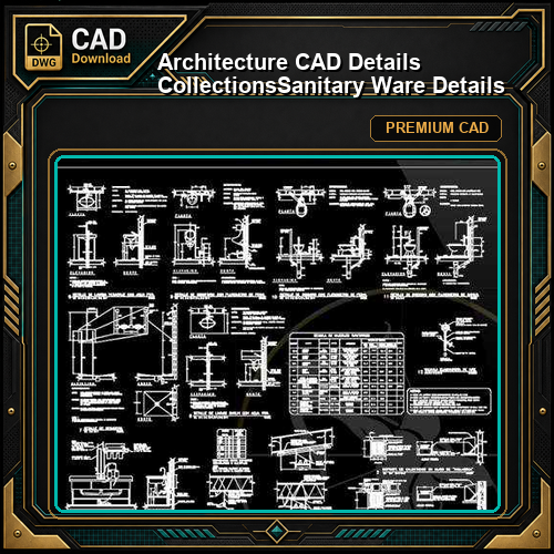 【Architecture CAD Details Collections】Sanitary Ware Details