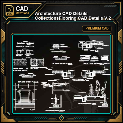 【Architecture CAD Details Collections】Flooring CAD Details V.2