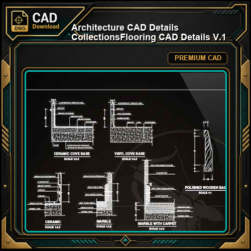 【Architecture CAD Details Collections】Flooring CAD Details V.1