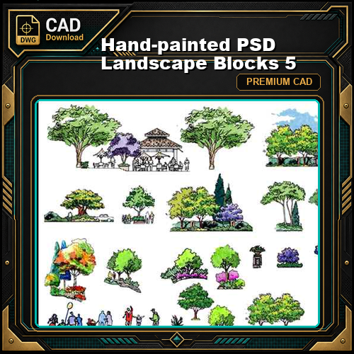 Hand-painted PSD Landscape Blocks 5