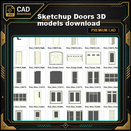 Sketchup Doors 3D models download
