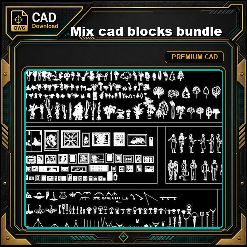 Mix cad blocks bundle