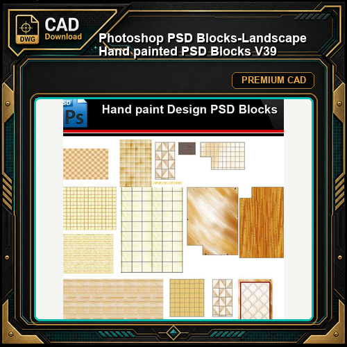 ★Photoshop PSD Blocks-Landscape Hand painted PSD Blocks V39