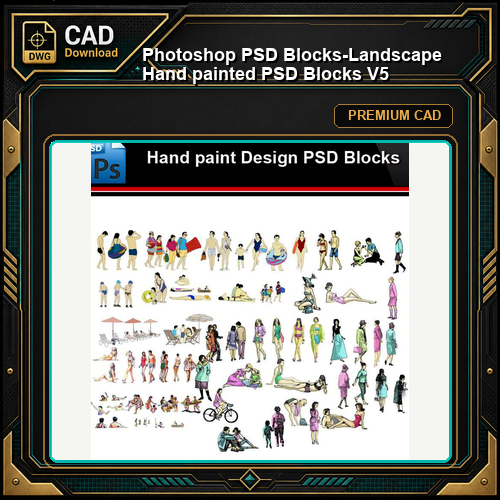 ★Photoshop PSD Blocks-Landscape Hand painted PSD Blocks V5