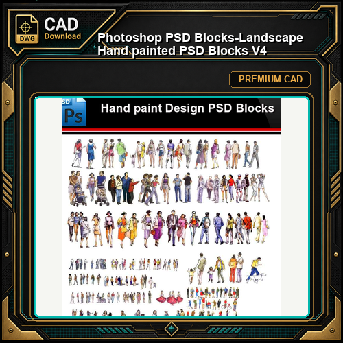 ★Photoshop PSD Blocks-Landscape Hand painted PSD Blocks V4