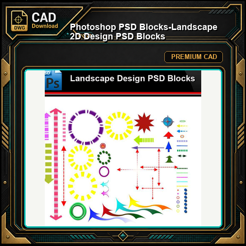 ★Photoshop PSD Blocks-Landscape 2D Design PSD Blocks