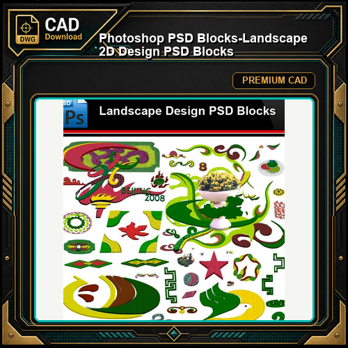 ★Photoshop PSD Blocks-Landscape 2D Design PSD Blocks