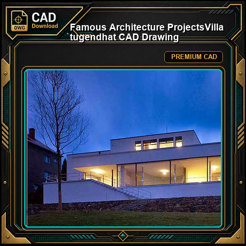💎【Famous Architecture Projects】Villa tugendhat CAD Drawing