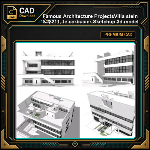 💎【Famous Architecture Projects】Villa stein - le corbusier Sketchup 3d model