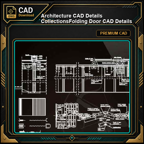 【Architecture CAD Details Collections】Folding Door CAD Details