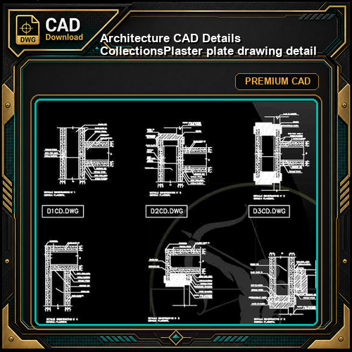 【Architecture CAD Details Collections】Plaster plate drawing detail